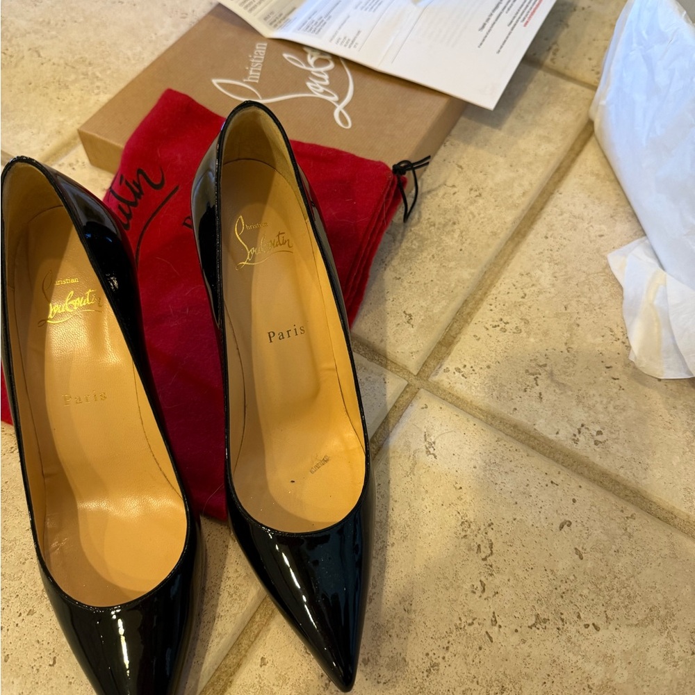 Christian Louboutin Black Patent Leather Heels
